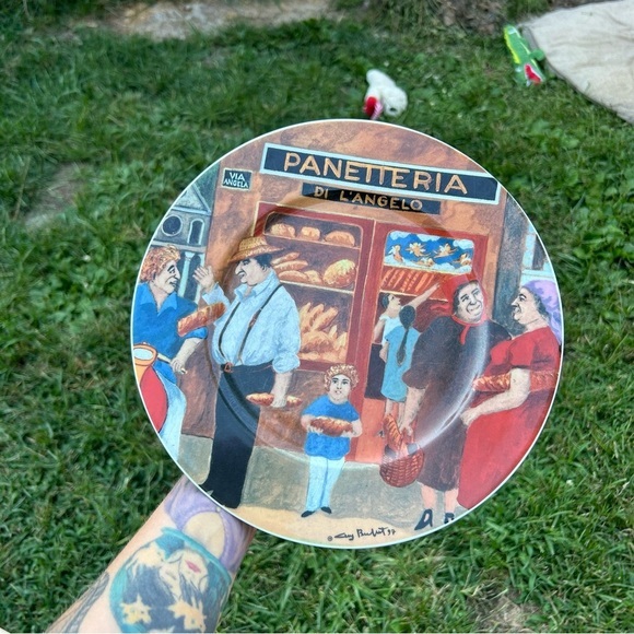 VTG Guy Buffet TUSCAN STOREFRONTS Dinner Plate 10 7/8" Panetteria Replacement - Picture 6 of 7